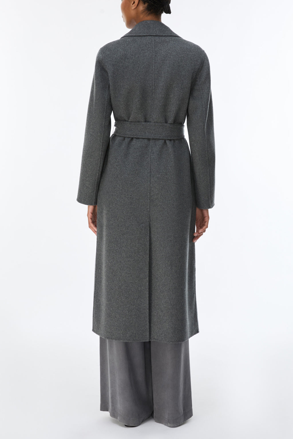 IBLUES IBLABILE Dark Grey Wool Coat, back view