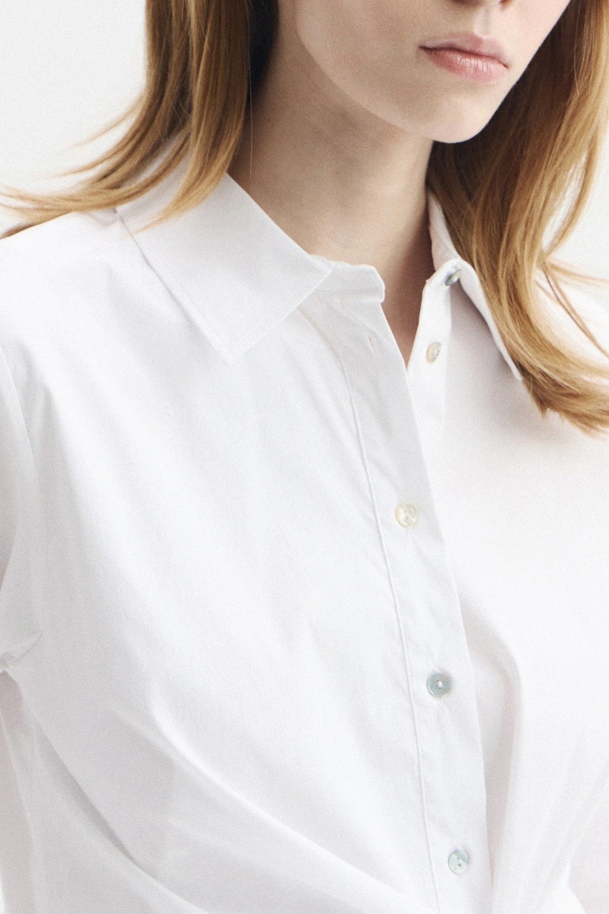 iBlues Iblcambra 26171111922 White Tie waist Shirt, collar and button detail