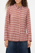 iBlues Ibleditto 26171112612 Multi Patterned Red/Pink Blouse, front view