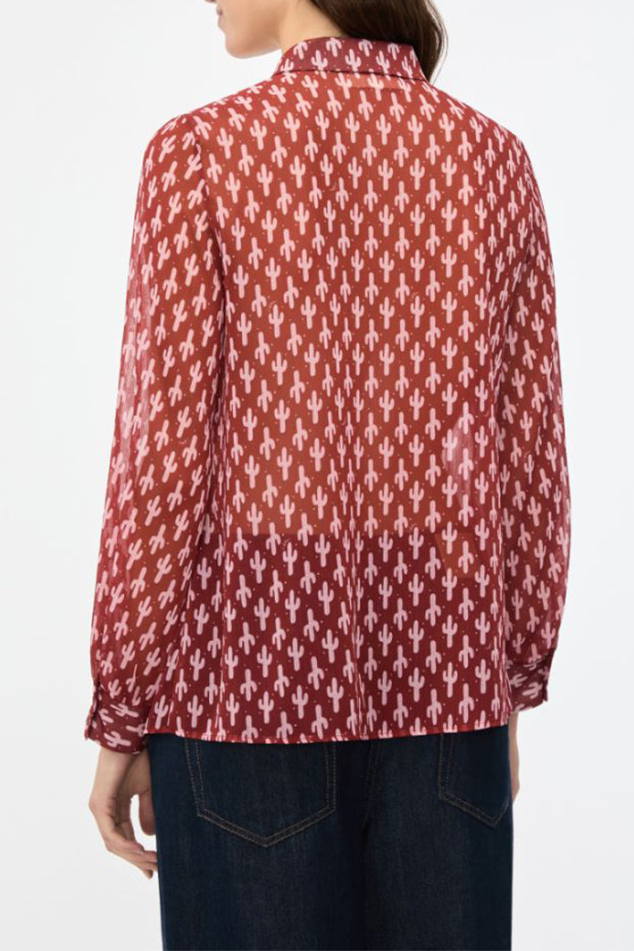 iBlues Ibllalarico 26171113112 Patterned Red Blouse, back view