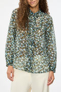 iBlues Ibllalarico 26171113112 Multi Floral Blouse Blue, front view