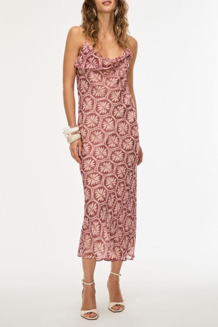 iBlues Iblmoschea 26172212922 Multi Patterned Dress, front view full length