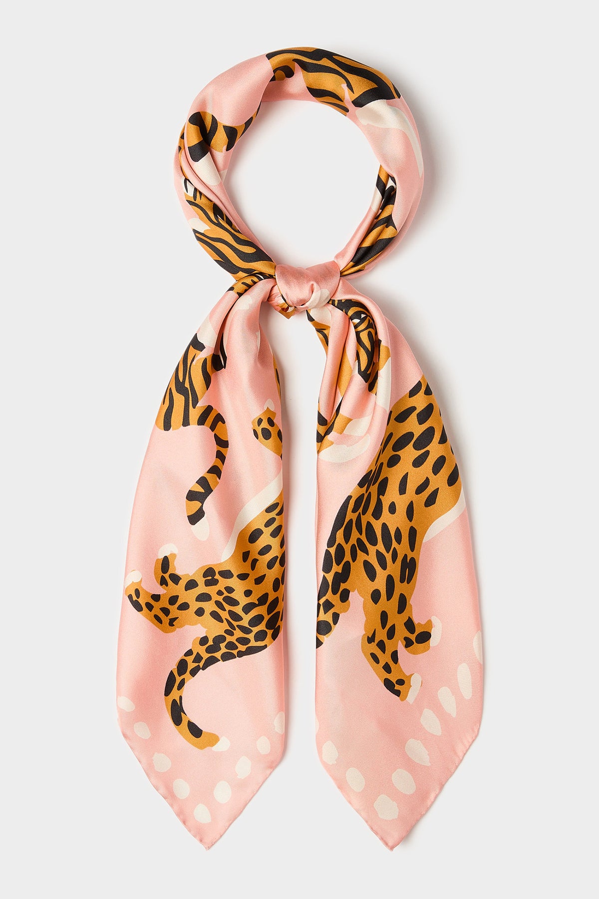 IBLUES IBLPALO Pink Tiger Scarf, packshot knotted