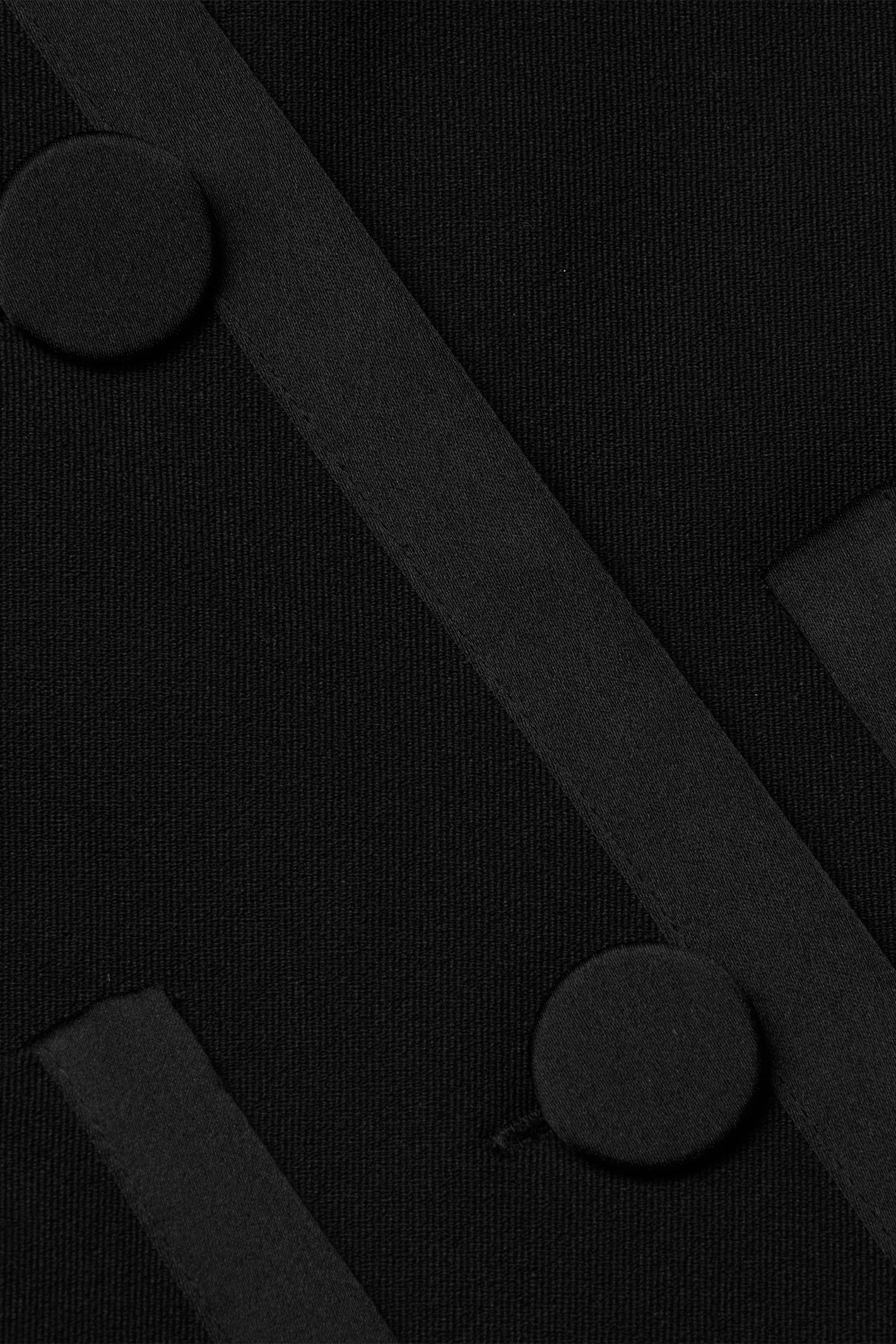 L'Agence 1987NGX Blythe Black Satin Binding Cropped Jacket