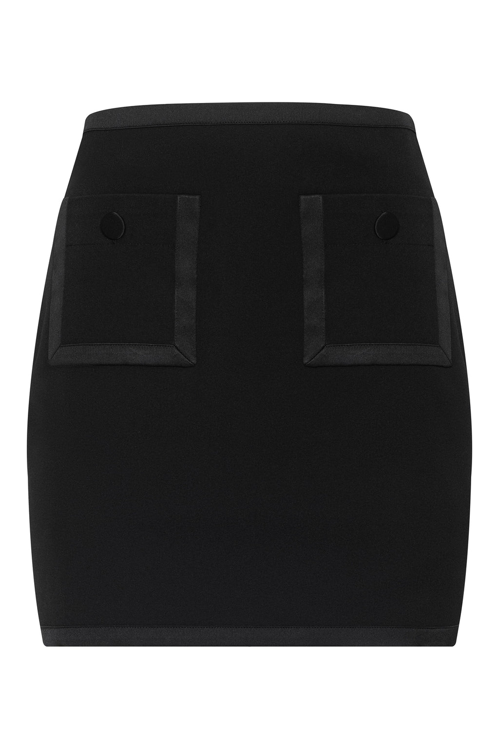 L'Agence 3463NGX Cassiopeia Black Binding Mini Skirt