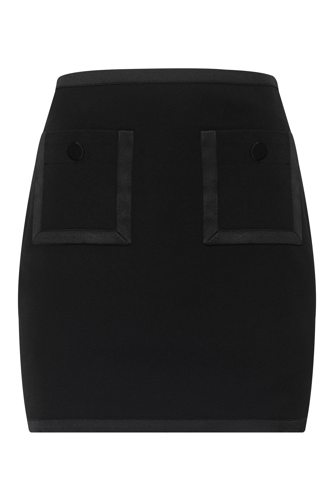 L'Agence 3463NGX Cassiopeia Black Binding Mini Skirt