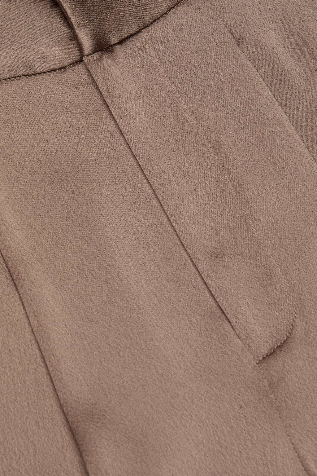 L'Agence Aubrie 2914CES Cardamom Brown Satin Wide Leg Trouser 0110 CRDS