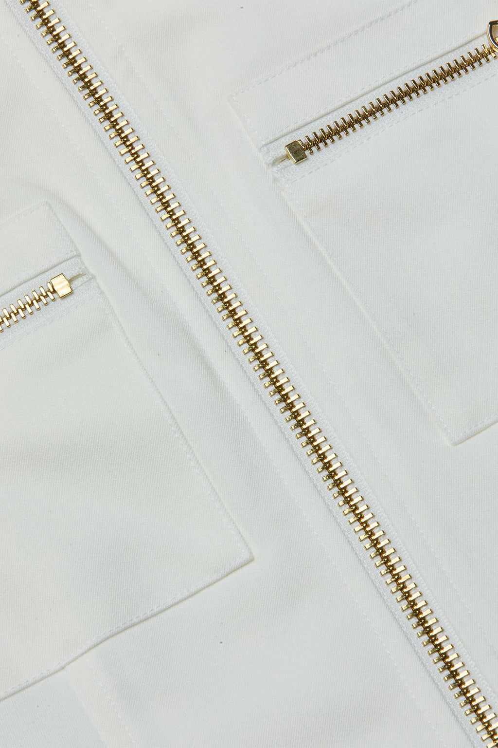 L'Agence Calianna White Zip Front Shirt Jacket 1918NGX