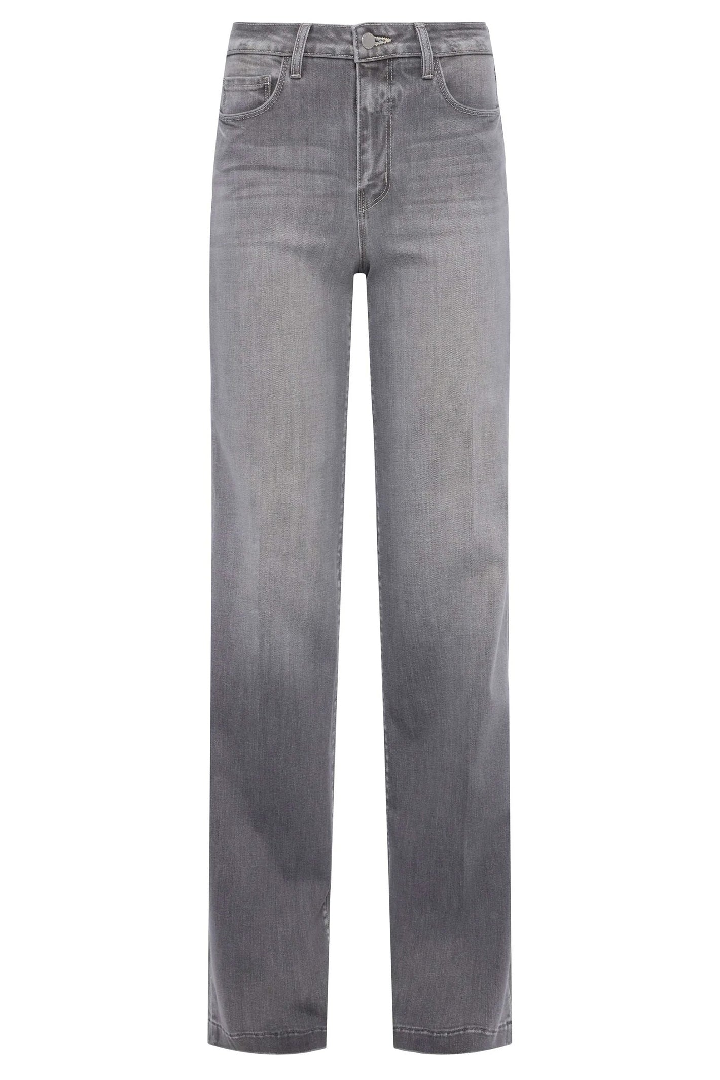 L'Agence Clayton Barron Grey Wide Leg Jeans 2790BLB-BARN