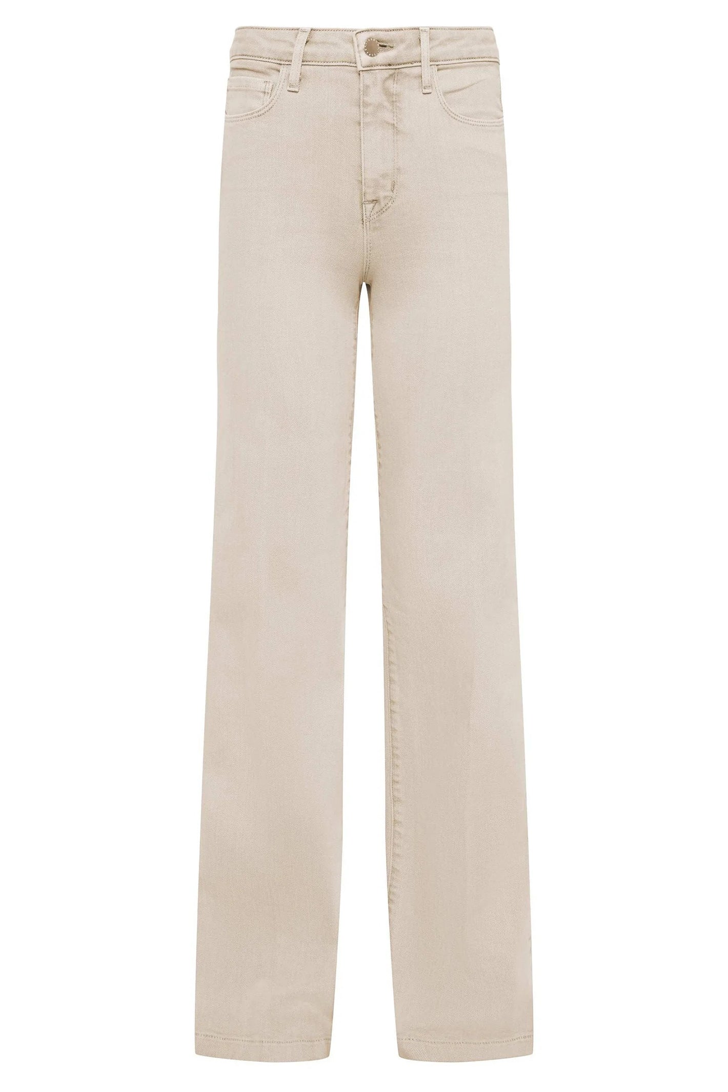 L'Agence Clayton Biscuit Beige Wide Leg Jeans 2790KBO