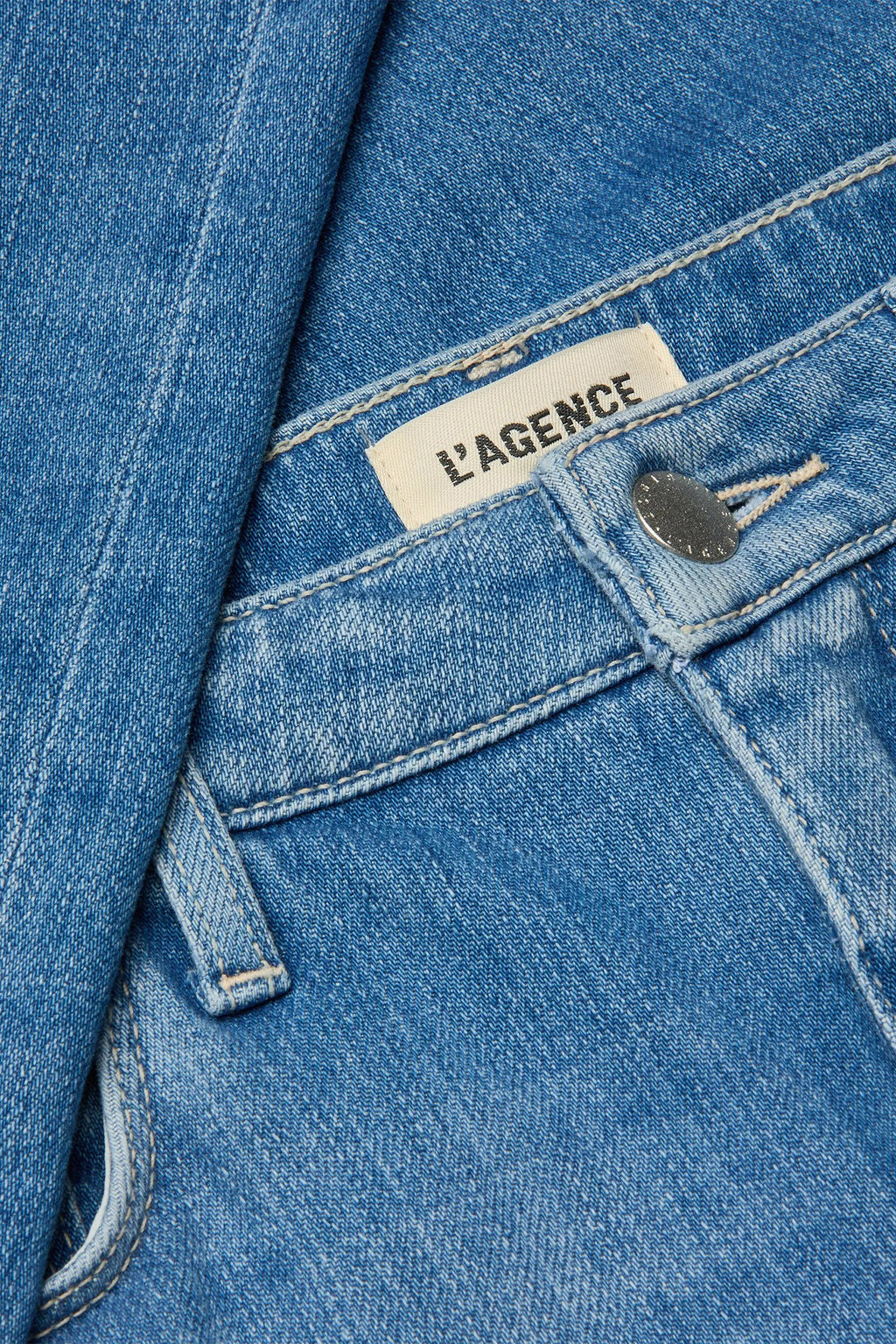 L'Agence Clayton Getty Blue Wide-Leg High Rise Jeans 2790RDM