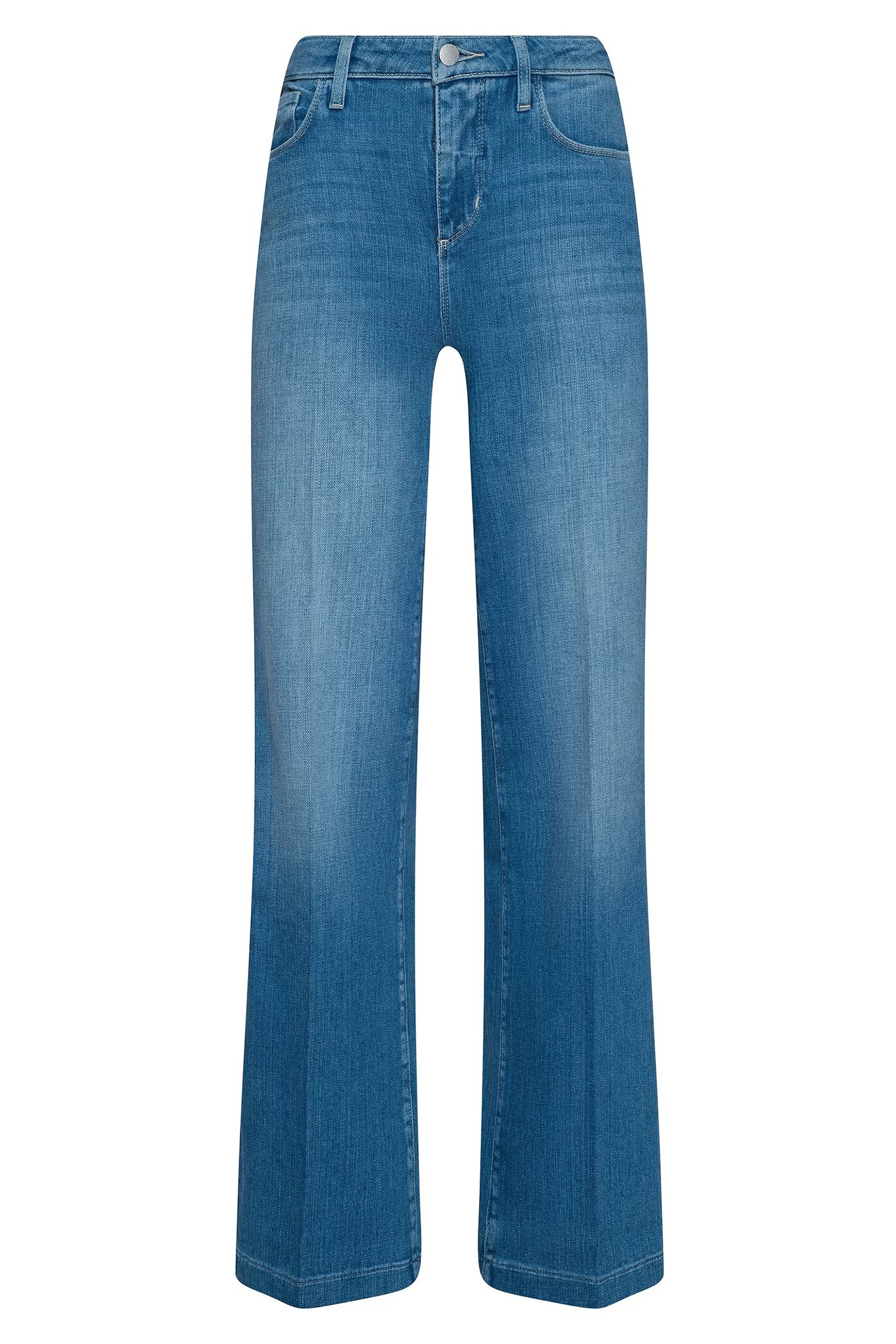 L'Agence Clayton Getty Blue Wide-Leg High Rise Jeans 2790RDM