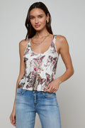 L'Agence Eddie 40828LMJ White Multi Butterfly Jungle Tank Top 0090 BJNL
