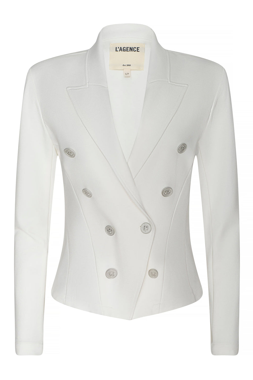 L'Agence Emerson 10059APT Ivory Structured Blazer Jacket 0150 IVOR