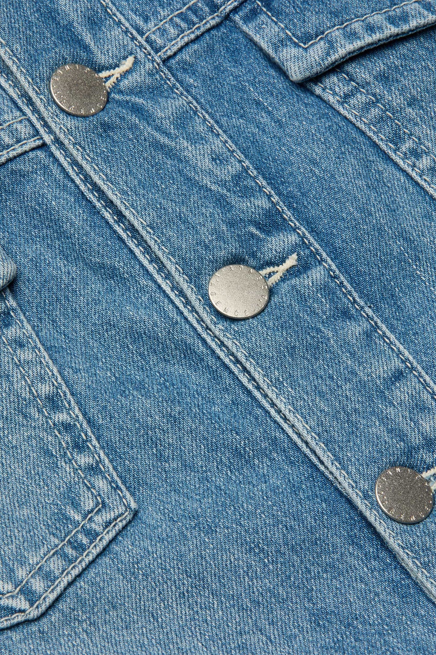 L'Agence Kirstie Calabasas blue short sleeve crop denim jacket at No.19 Boutique