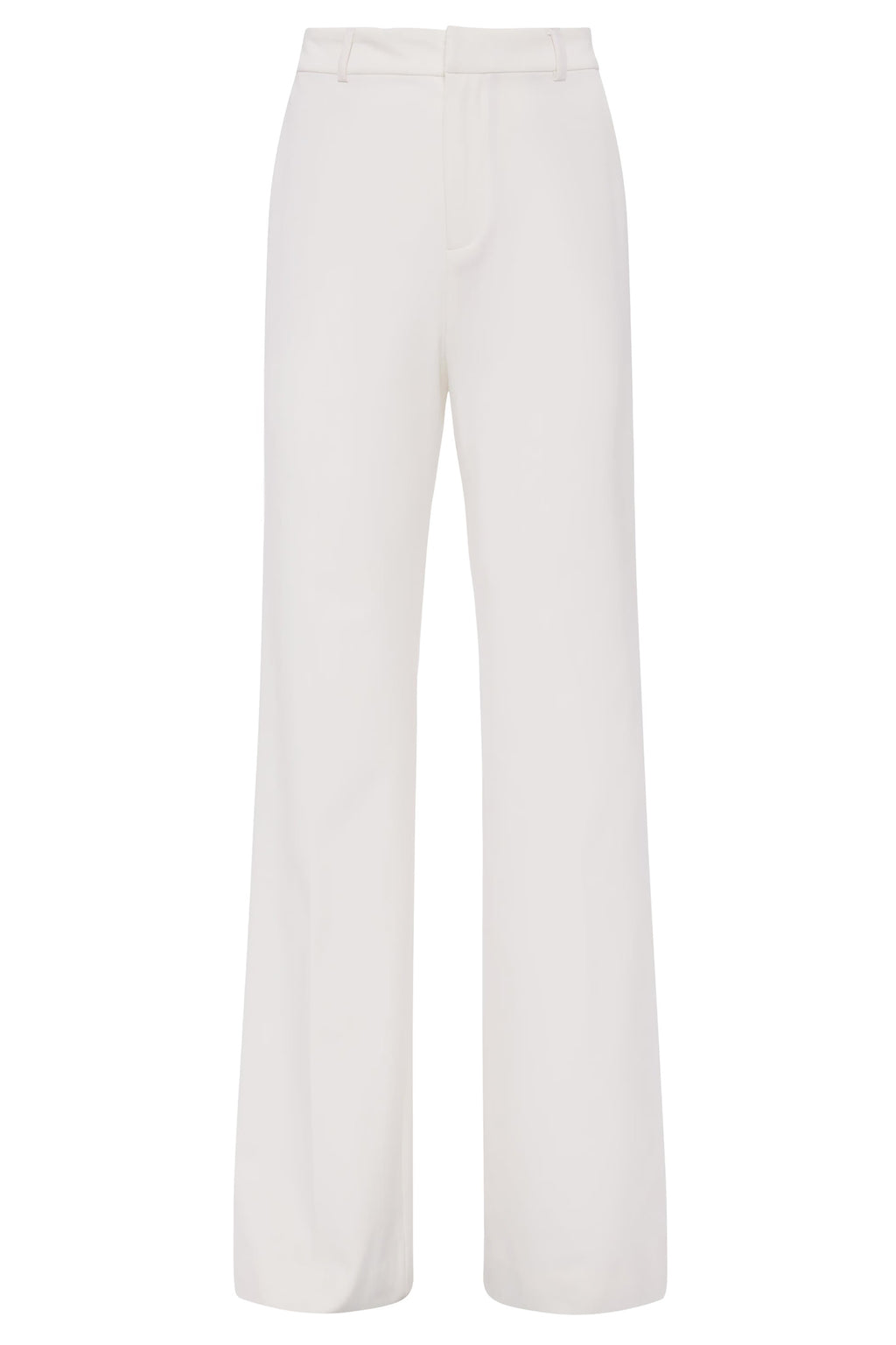 L'Agence Livvy 2819NGX White Wide Straight Leg Trousers 0010 WHIT