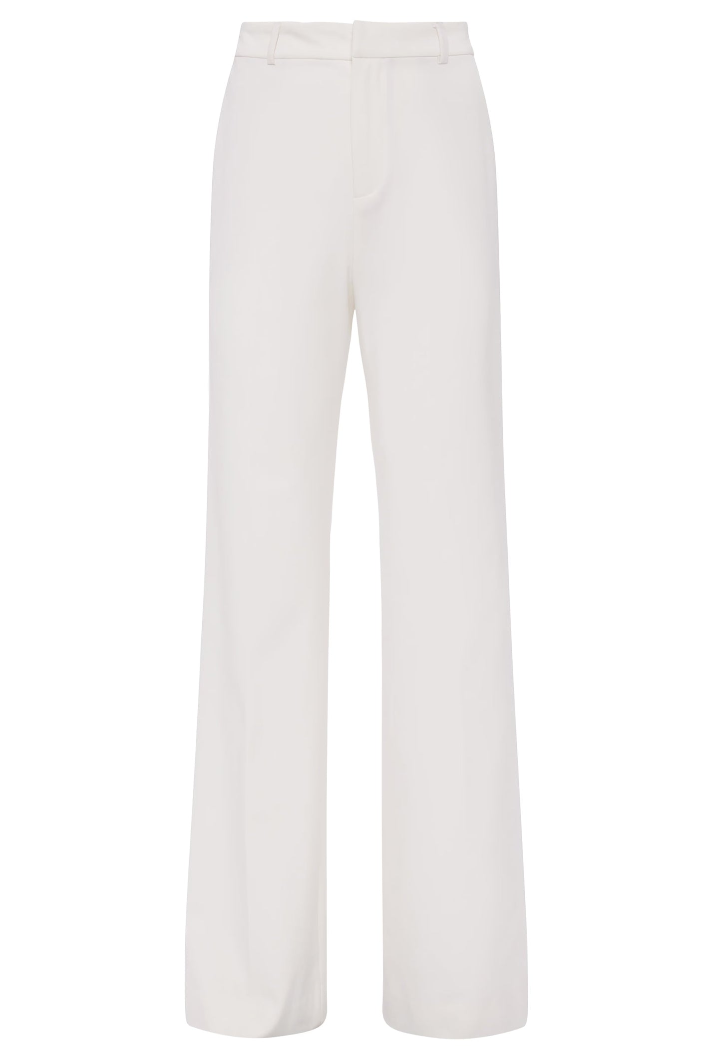 L'Agence Livvy 2819NGX White Wide Straight Leg Trousers 0010 WHIT