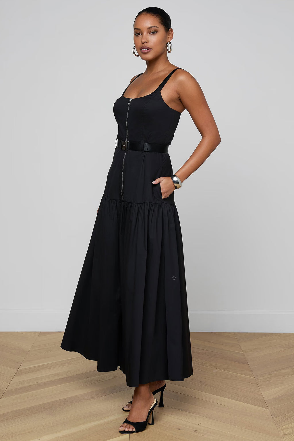 L'Agence Rima Black Maxi Dress 61678LCN 0010 BLAC