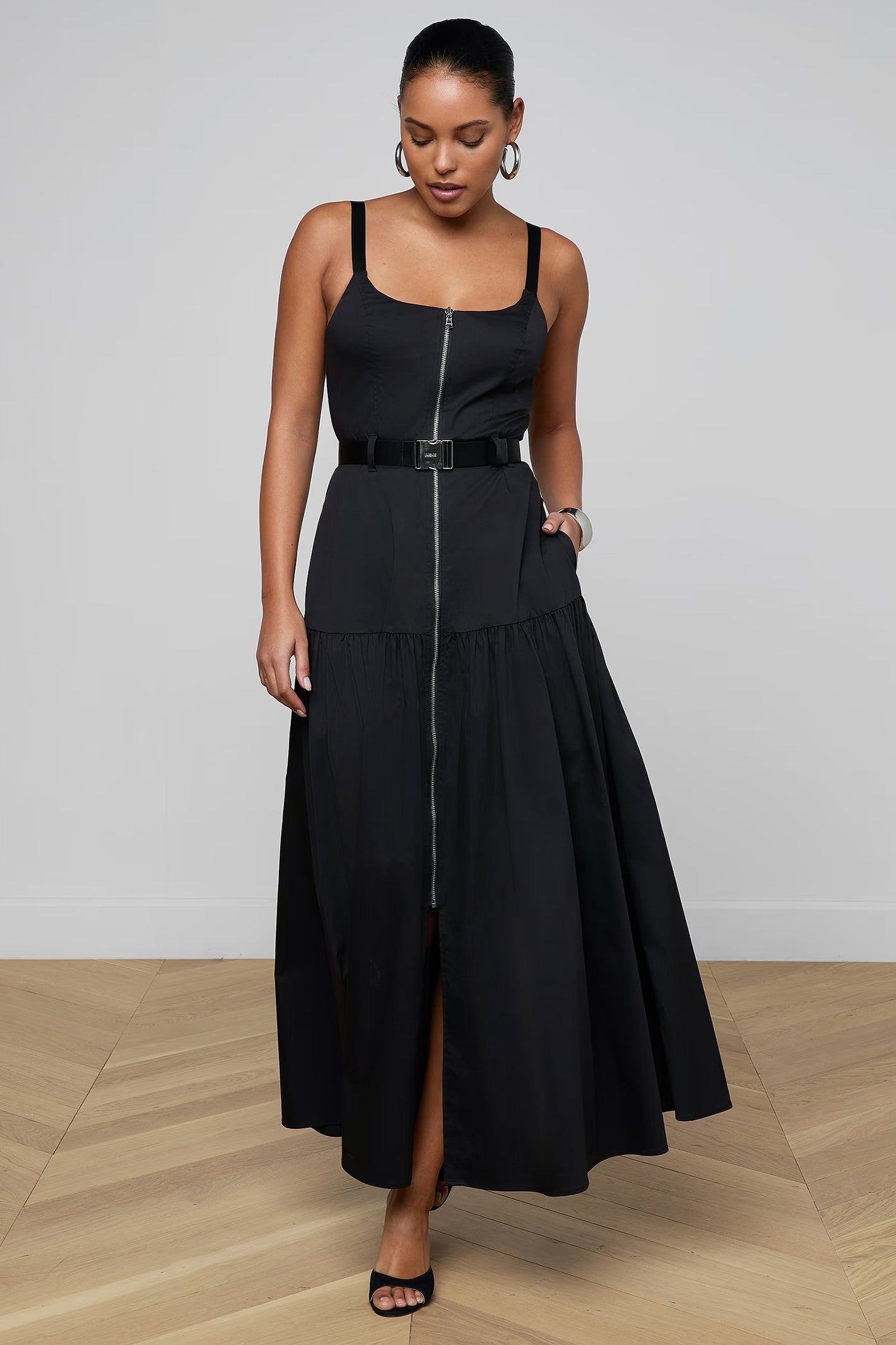 L'Agence Rima Black Maxi Dress 61678LCN 0010 BLAC