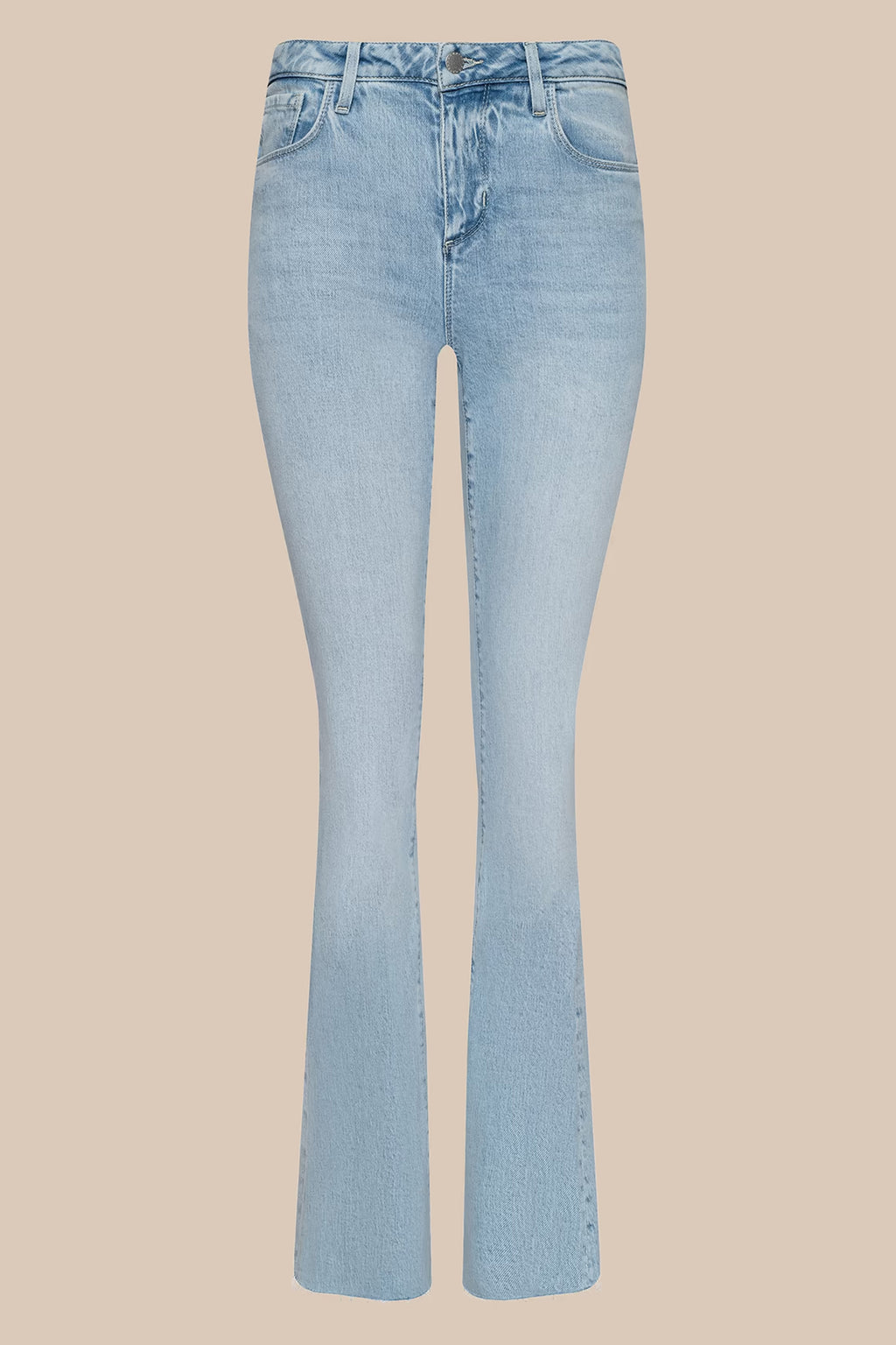 L'Agence Ruth Cabo blue high rise straight leg jeans at No.19 Boutique