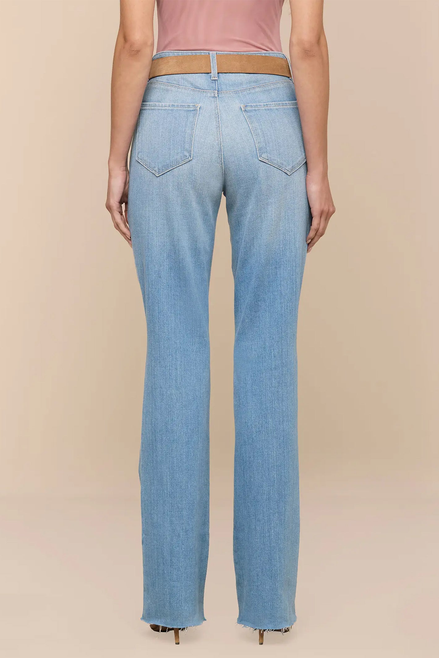L'Agence Ruth Pacific blue high rise straight leg jeans at No.19 Boutique