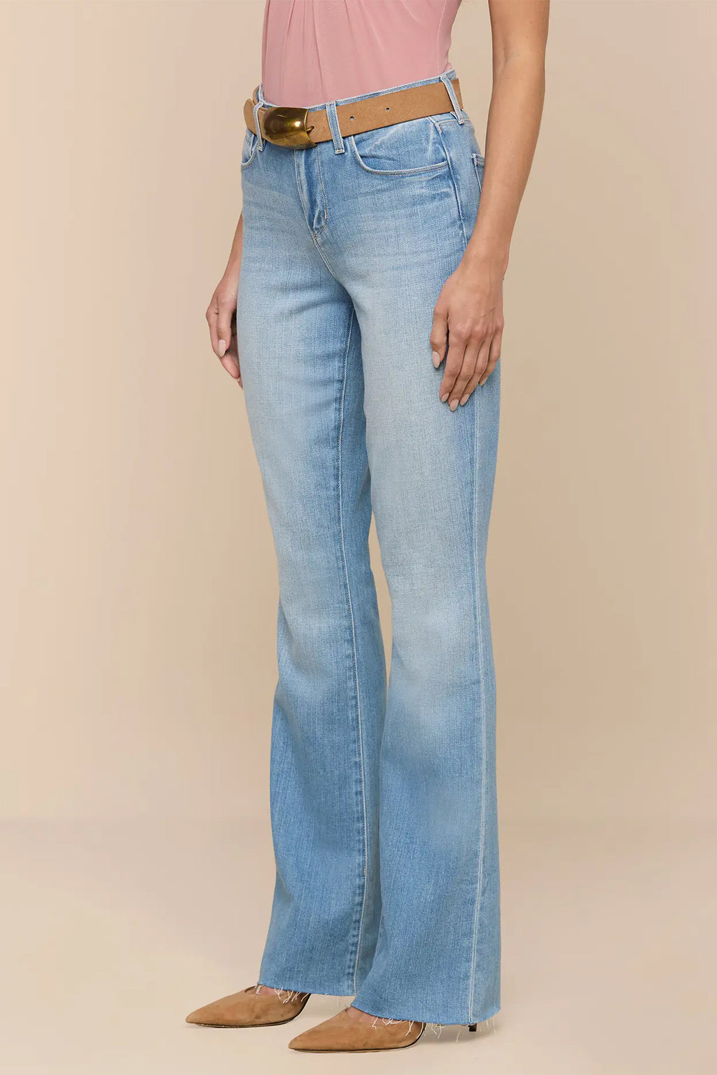 L'Agence Ruth Pacific blue high rise straight leg jeans at No.19 Boutique