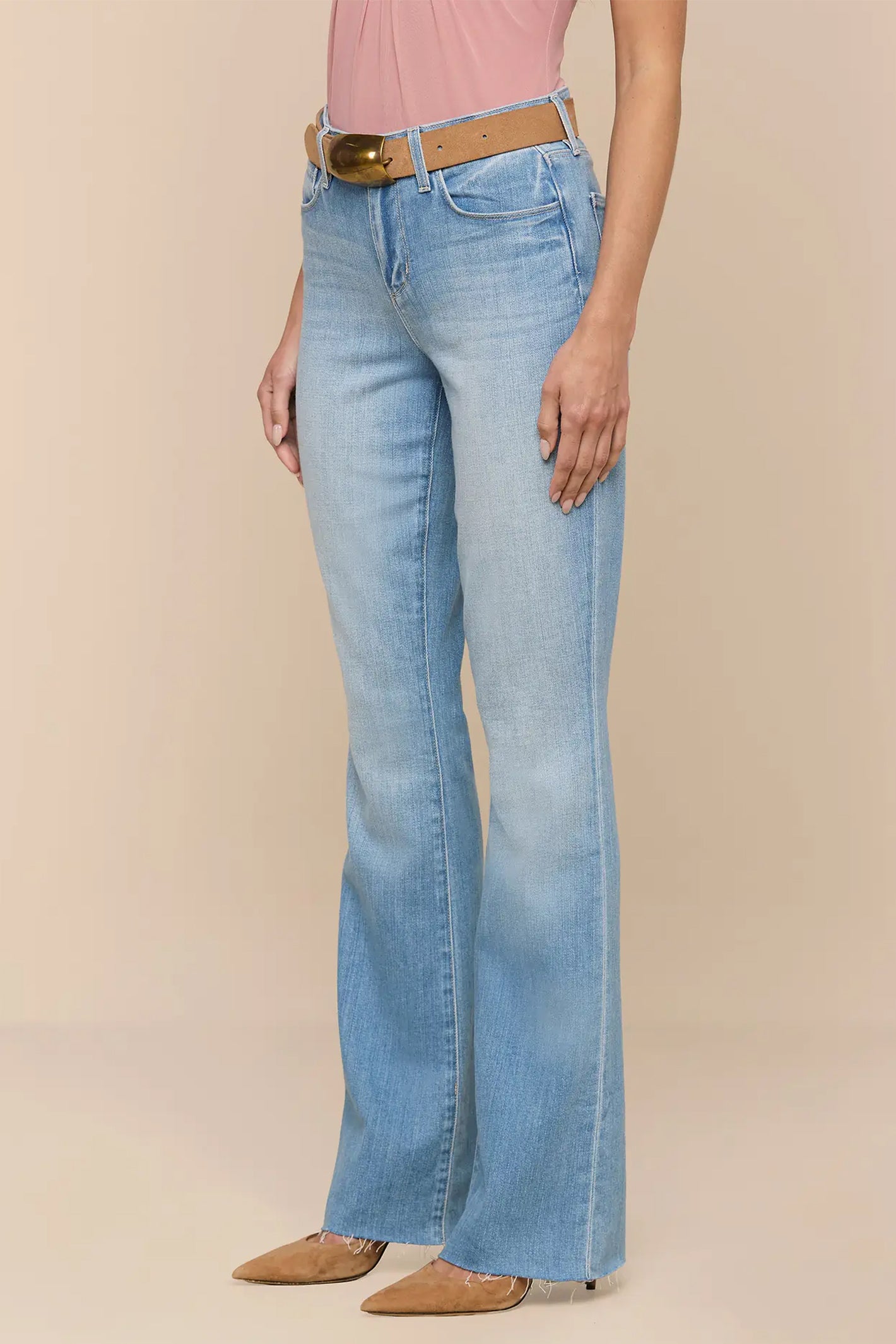 L'Agence Ruth Pacific blue high rise straight leg jeans at No.19 Boutique