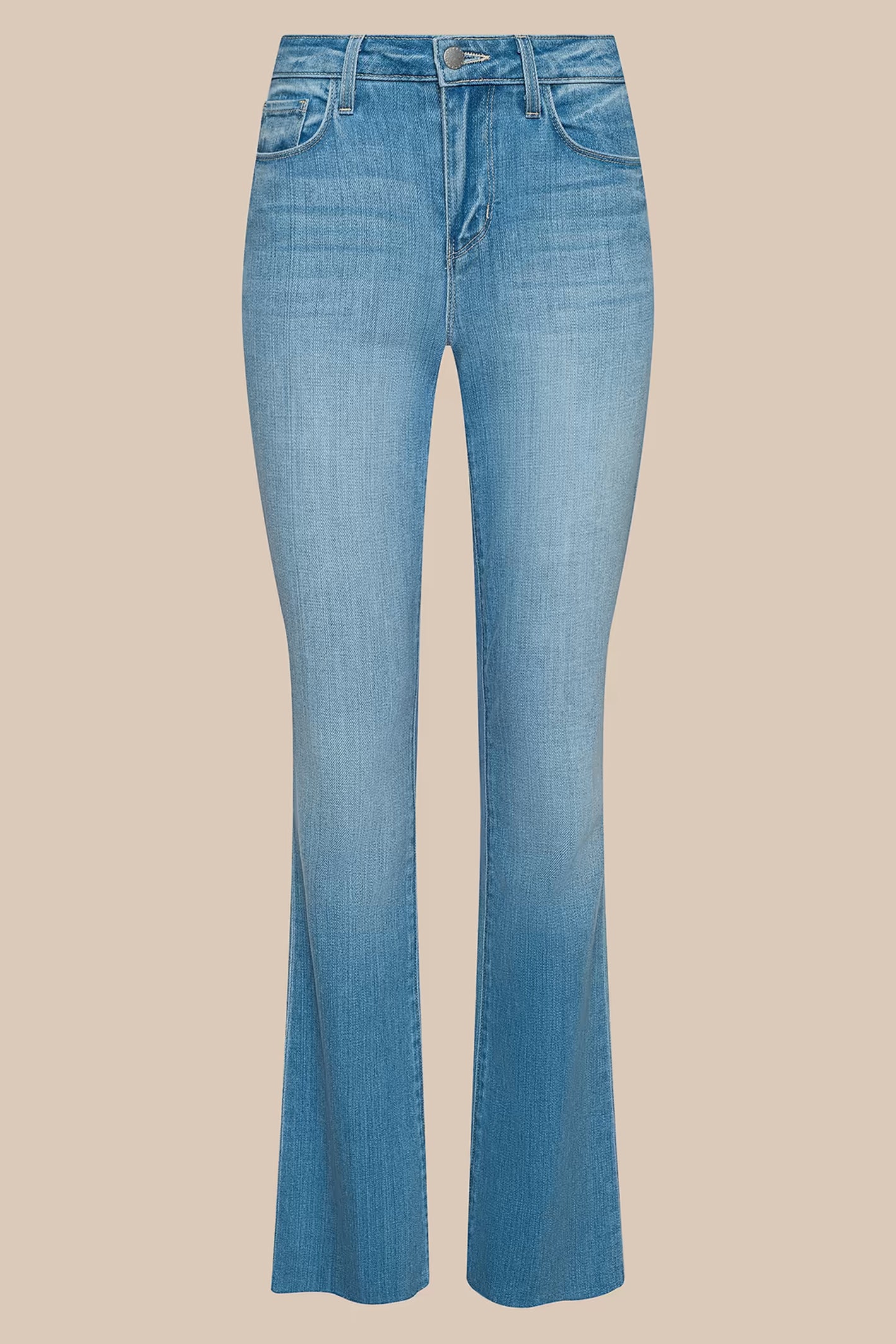 L'Agence Ruth Pacific blue high rise straight leg jeans at No.19 Boutique