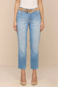 L'Agence Sada Pacific blue high rise slim fit jeans at No.19 Boutique