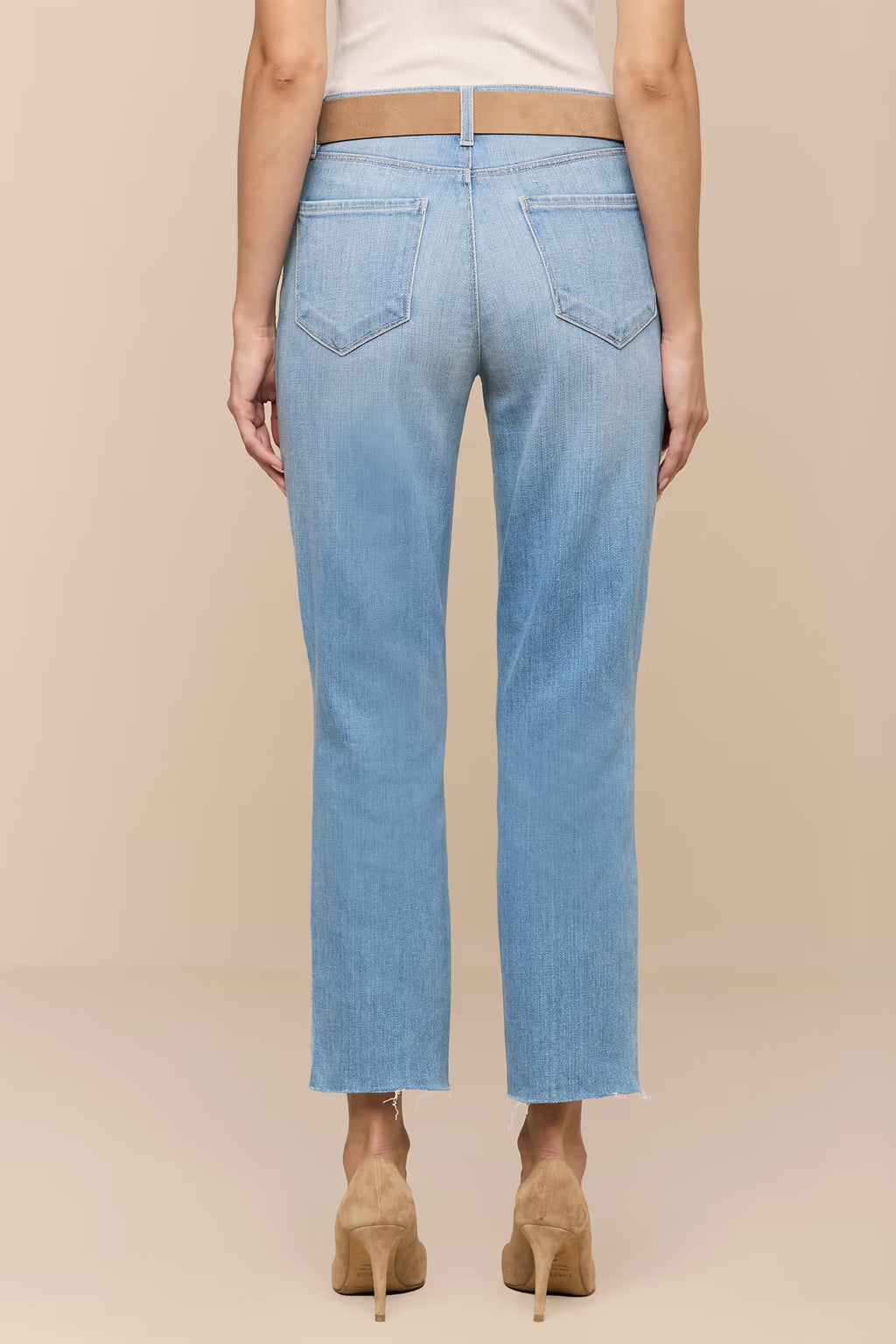 L'Agence Sada Pacific blue high rise slim fit jeans at No.19 Boutique