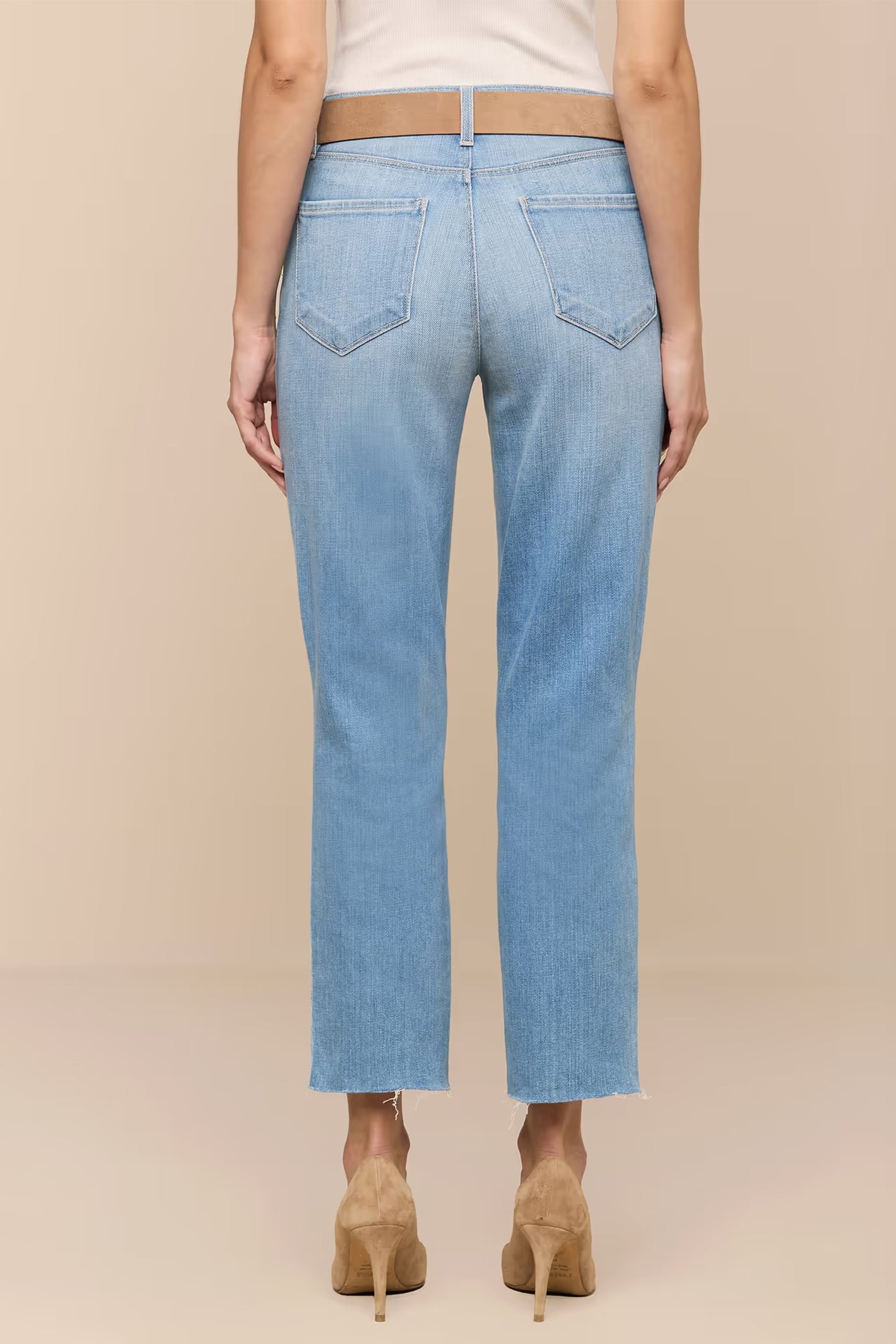 L'Agence Sada Pacific blue high rise slim fit jeans at No.19 Boutique