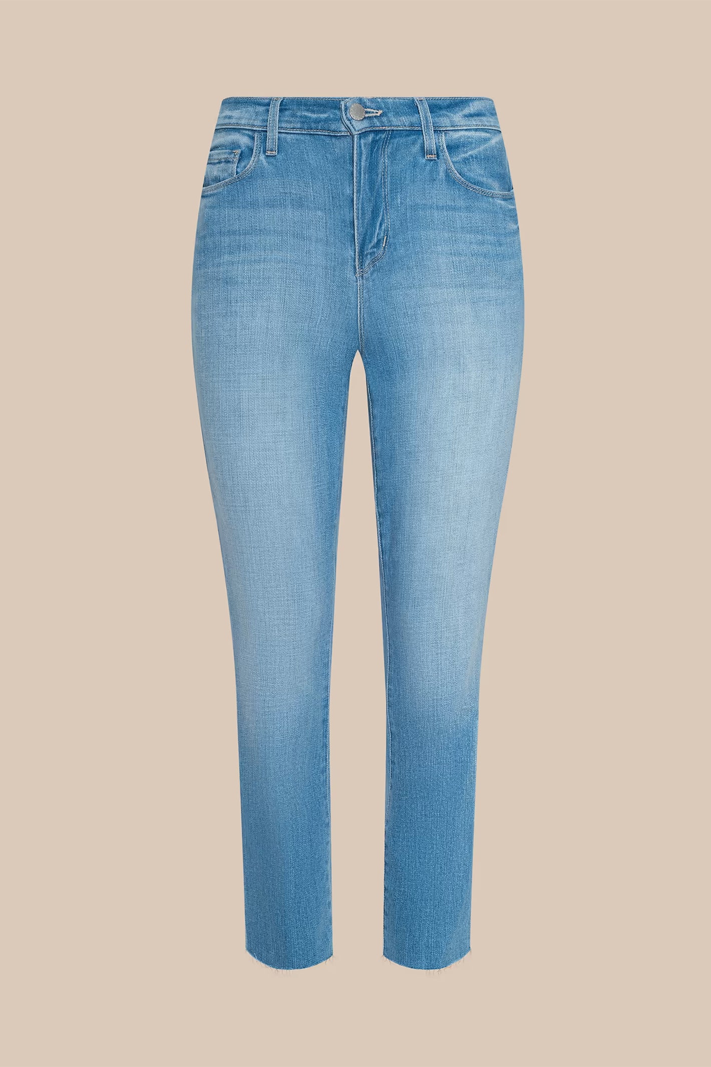 L'Agence Sada Pacific blue high rise slim fit jeans at No.19 Boutique