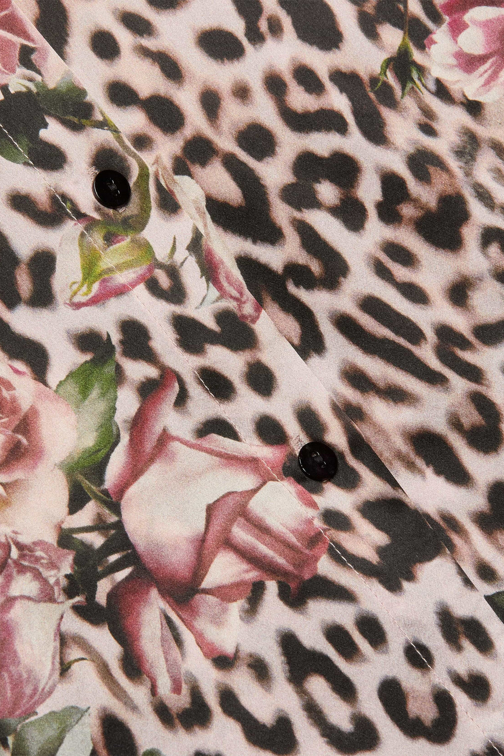 L'Agence Tyler 40223RBM Pink Rose Cheetah Long Sleeve Blouse 0010 PNSS