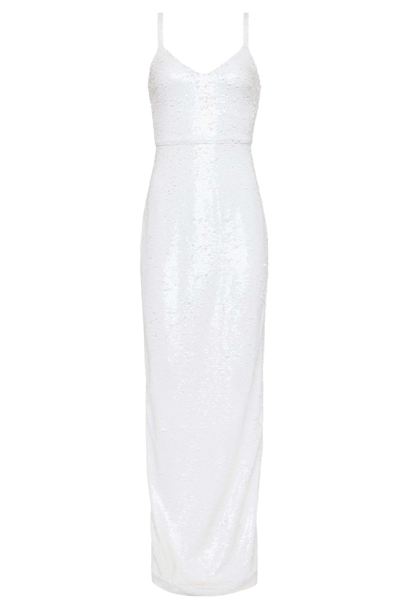 White slip dress on a white background
