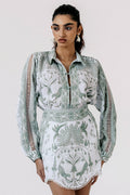 Lois London Como Serendib Olive Print Shirt