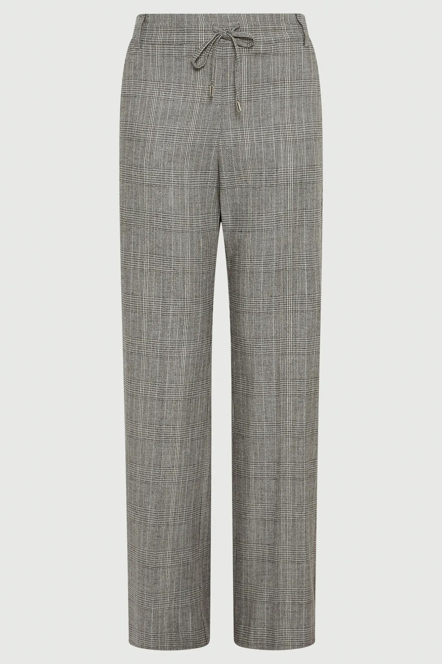Plaid pants on a light gray background