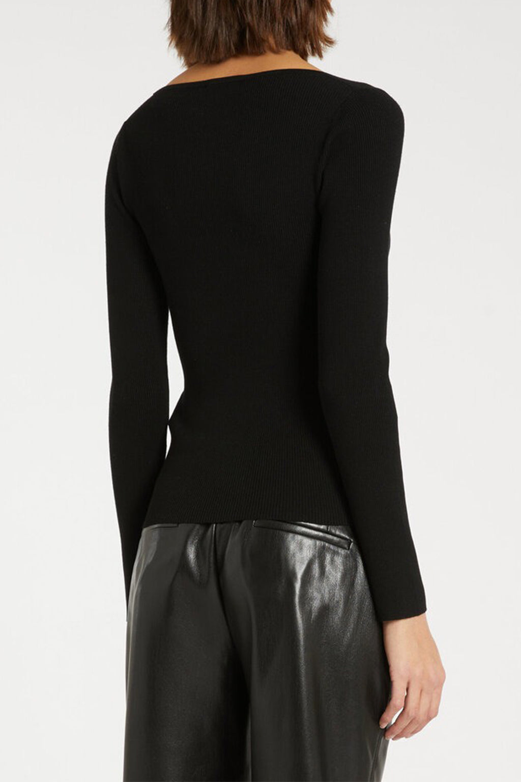 Marella Dilly 2523366021200 Black Long Sleeve Slim Fit Top