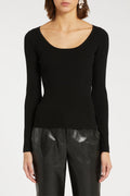 Marella Dilly 2523366021200 Black Long Sleeve Slim Fit Top
