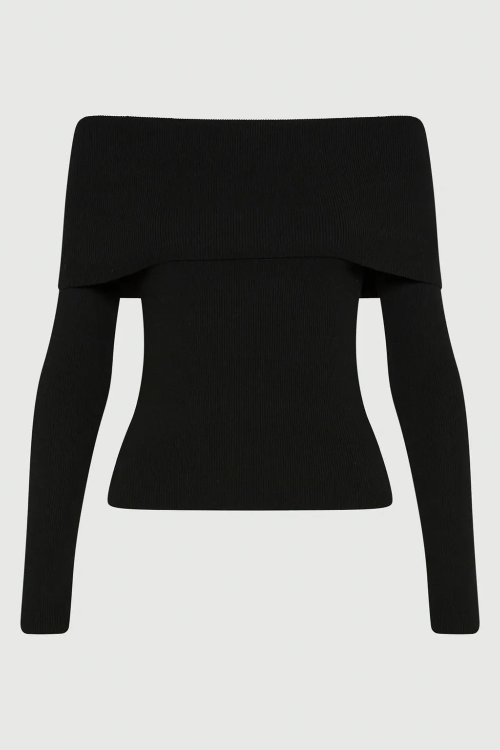 Marella Gerry 2523366241200 Black Off-The-Shoulder Cowl-Neck Jumper