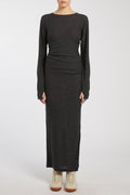 Marella Ghianda 2523326025200 Dark Grey Knitted Wool Dress