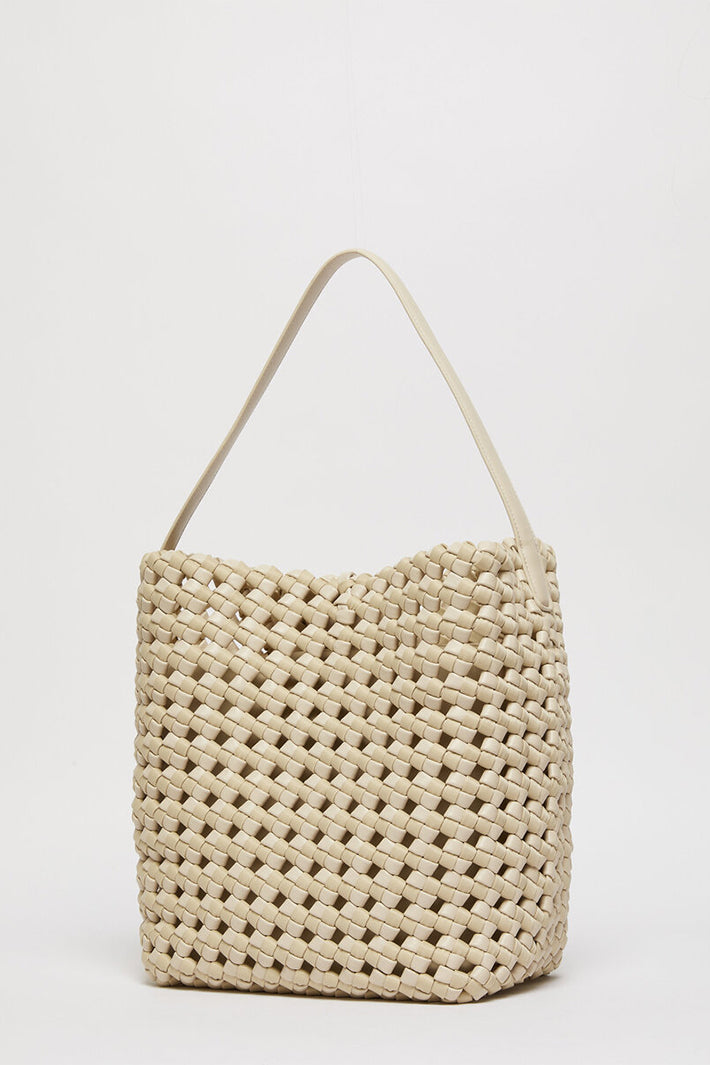 Marella Mlabarca Nude Woven Large Bucket Bag 2613511187200