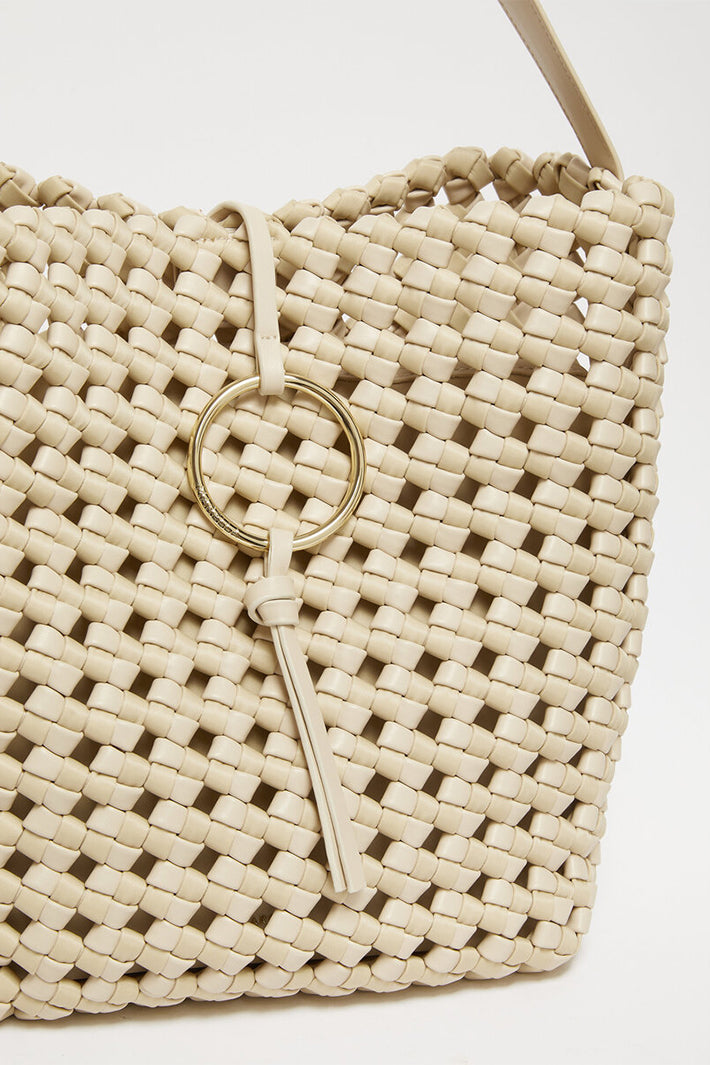 Marella Mlabarca Nude Woven Large Bucket Bag 2613511187200