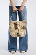 Marella Mlabarca Nude Woven Large Bucket Bag 2613511187200