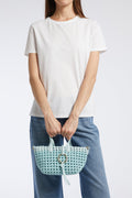Marella Mlacalca Water Blue Woven Two Handle Handbag 2613511037200