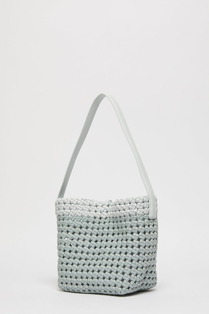 Marella Mlazaffo Water Blue Woven Small Bucket Bag 2613511207200