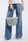 Marella Mlazaffo Water Blue Woven Small Bucket Bag 2613511207200
