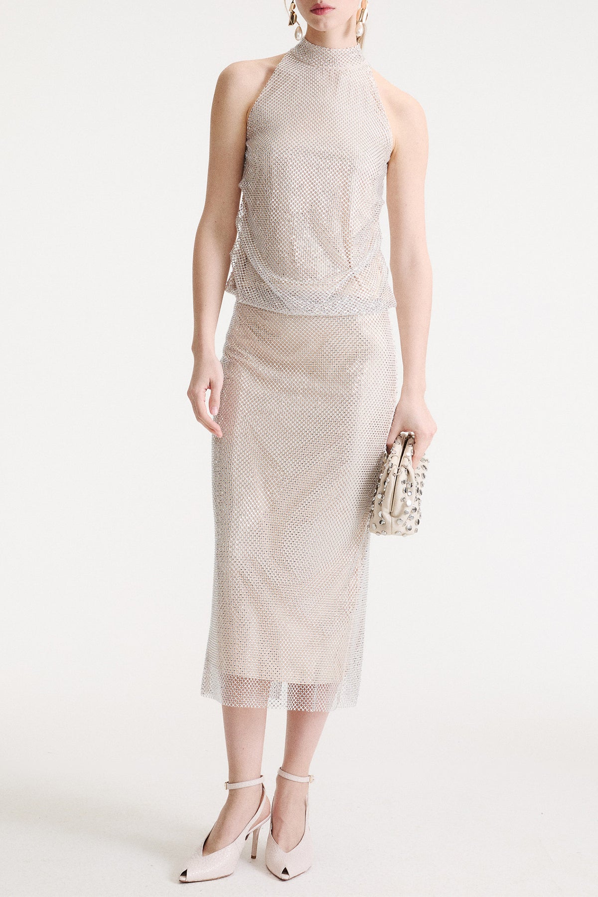 Marella MLLGABARRA Sparkly Top Ice Strass, back view
