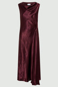 Marella MLLLIBERO Bordeaux Satin Dress, front view