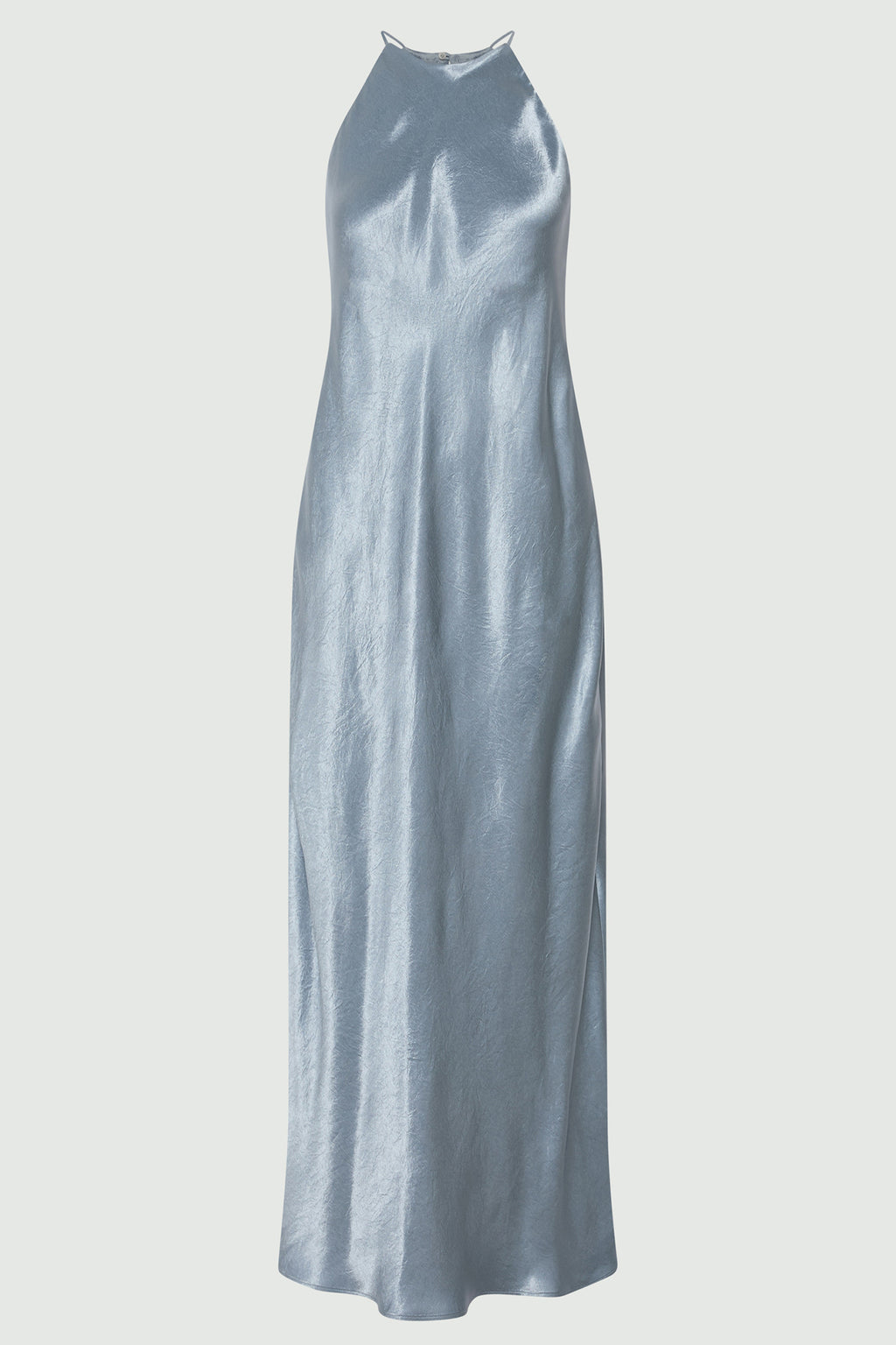 Marella MLLORIGINE Dust Blue Washed Pure Acetate Satin Dress, packshot