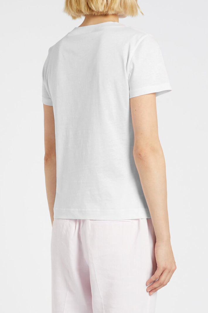 Marella Mlmeuro Wool White Cotton Jersey T-Shirt 2613971015200